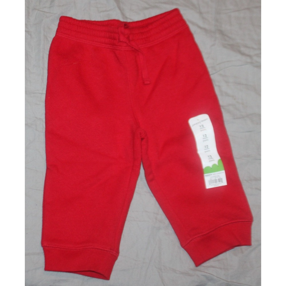Infant Baby Boys 12 Months Jumping Beans Red Sweatpants